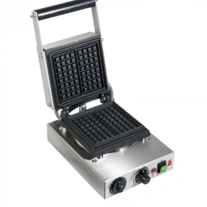 Gelq.it SINGLE SQUARE WAFFLE MACHINE CAST IRON 1500W SAR Group
