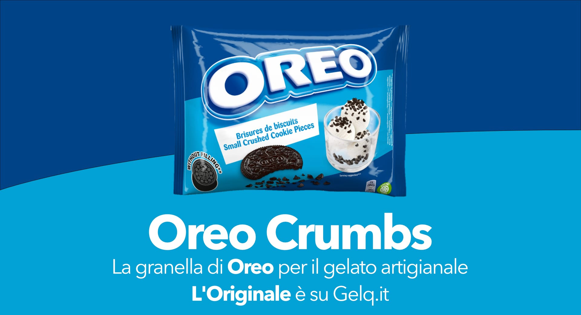 OREO CRUMBS. La granella di Oreo per il gelato artigianale e non solo.