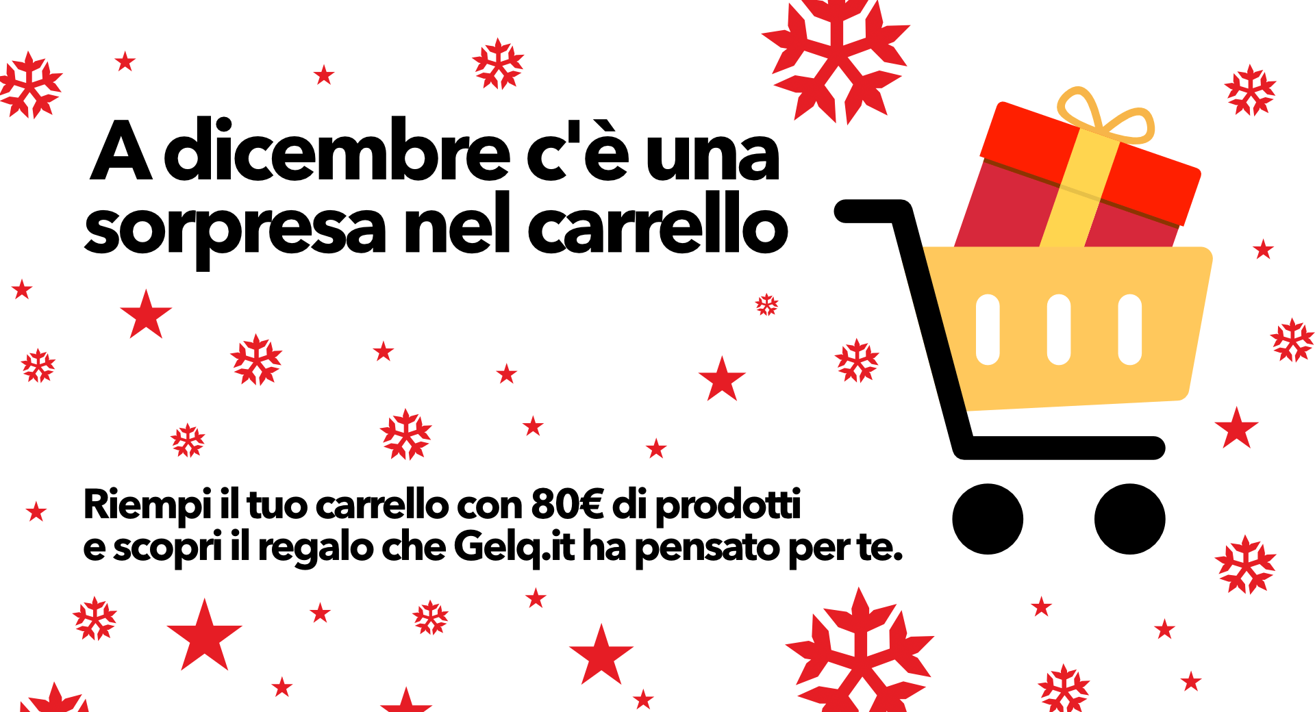 A dicembre c'è una sorpresa nel carrello !  Un regalo per te da GELQ.IT