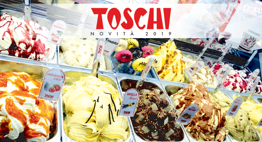 Toschi in gelateria con i nuovi prodotti per il tuo gelato artigianale.