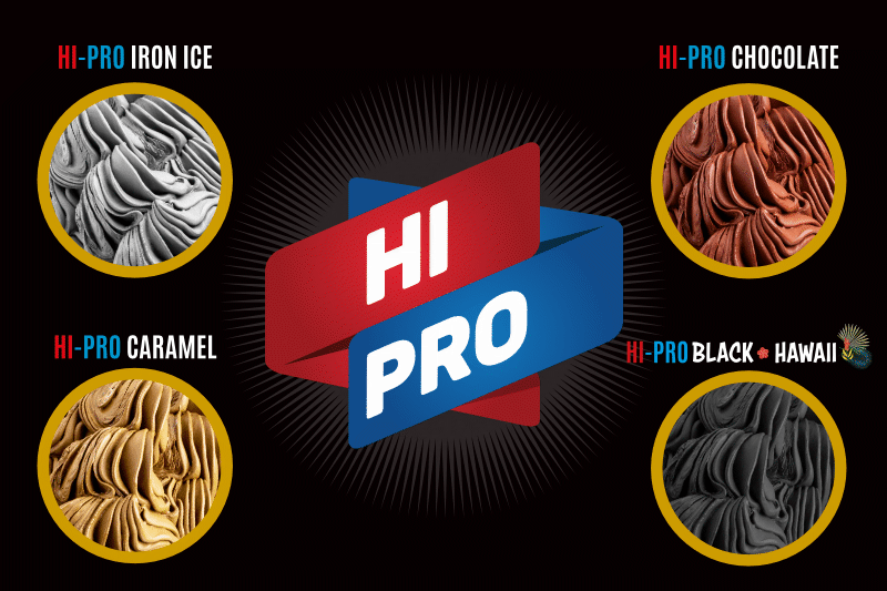 HI PRO. THE ICE CREAM LINE WITH HIGH PROTEIN CONTENT