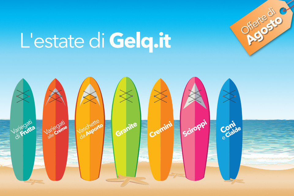 Agosto il mese delle vacanze, dei colori e dei  VARIEGATI per gelateria,  solo su Gelq.it