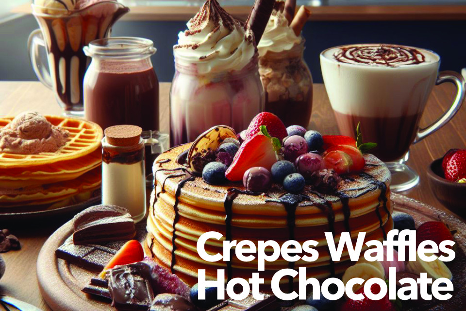 CREPES WAFFLES AND HOT CHOCOLATE A WINTER SPECIAL FOR YOUR GELATO PARLOR