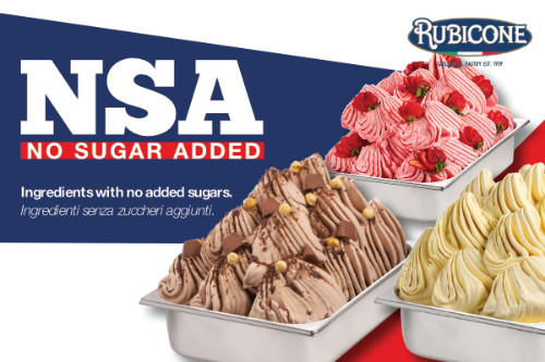 NSA Rubicone: healthy gelato ingredients, without added sugar and lactose free.