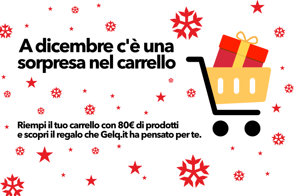 A dicembre c'è una sorpresa nel carrello !  Un regalo per te da GELQ.IT