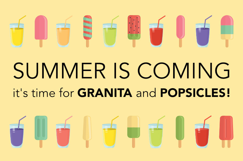 Granita, Popsicle and many ideas for your ice-cream shop this June !