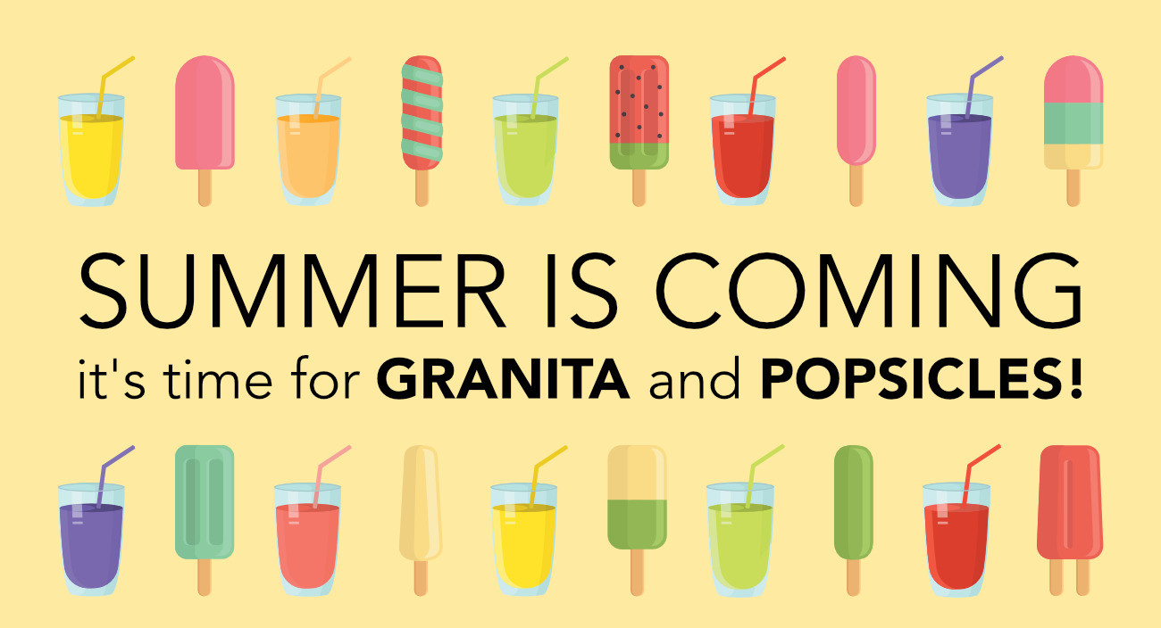 Granita, Popsicle and many ideas for your ice-cream shop this June !